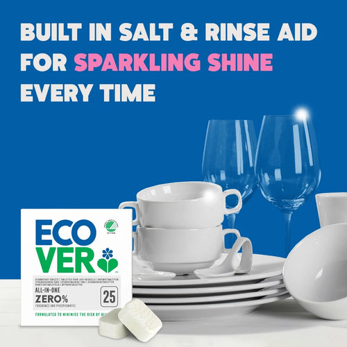 Ecover ZERO Dishwasher Tablets 25s - NO Fragrance