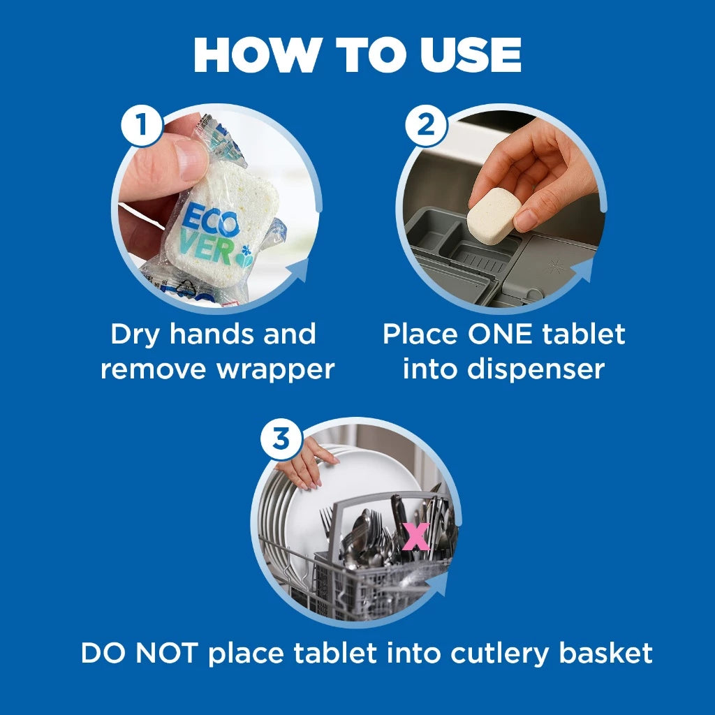 Ecover ZERO Dishwasher Tablets 25s - NO Fragrance